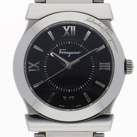 WATCH Salvatore Ferragamo FI0940015 Vega black SS QZ - Picture 1 of 7